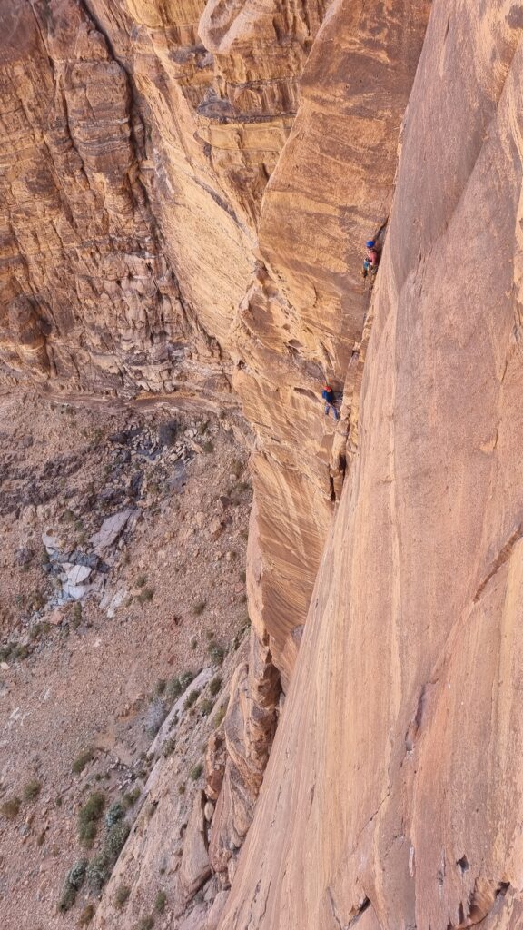 grande voie escalade wadi rum jordine flight of fancy