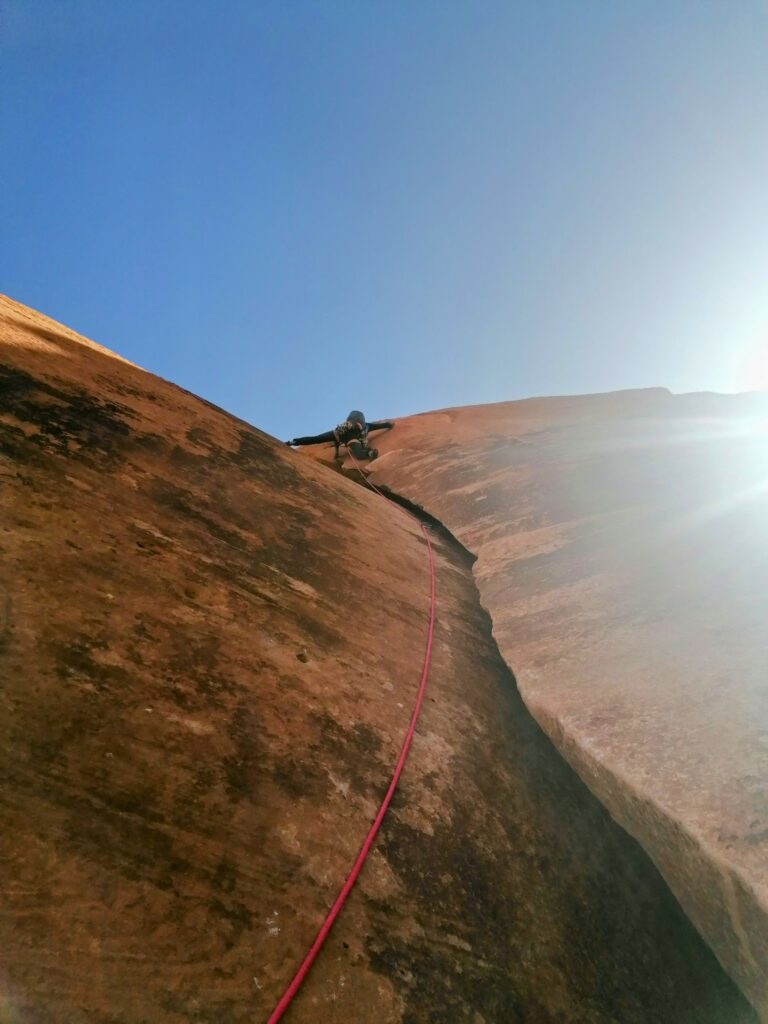 L5cinquième longueur the beauty grande voie wadi rum jordanie