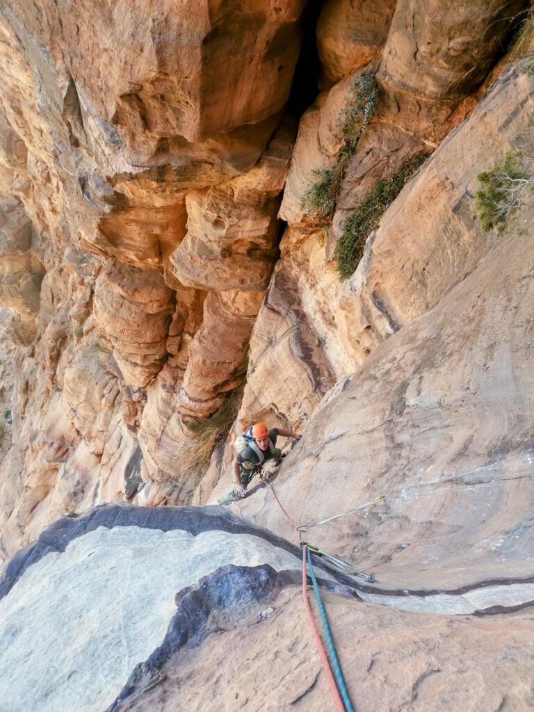 first kiss grande voie wadi rum jordanie escalade