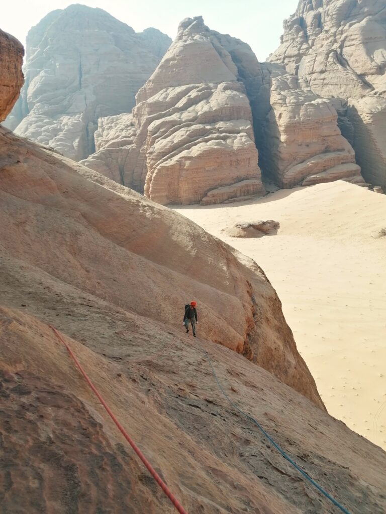 merlin's wand jordanie wadi rum grande voie escalade michael delagarde