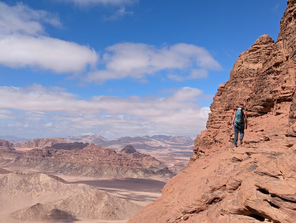 voie bedouine djebel rum grande voie wadi rum jordanie escalade