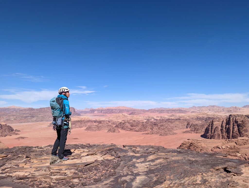 wadi rum desert jordanie escalade grande voie